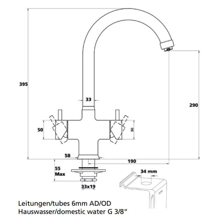 Soda Wasserhahn Multifive Round | 5-in-1 Mischbatterie für Küche