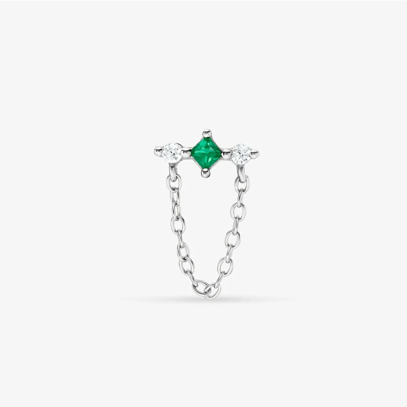 Puces Nébuleuse bijoux (unité) - Isis émeraude argent