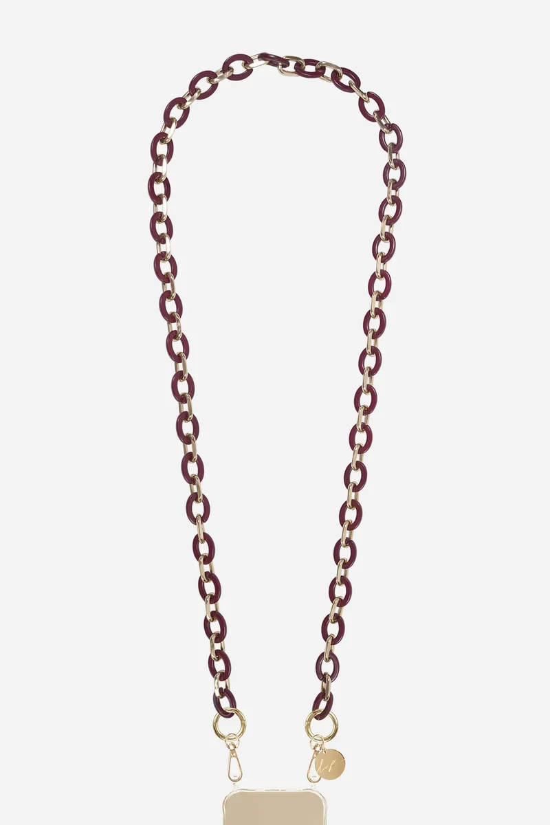 Chaine téléphone - Cassy Bordeaux 120 cm
