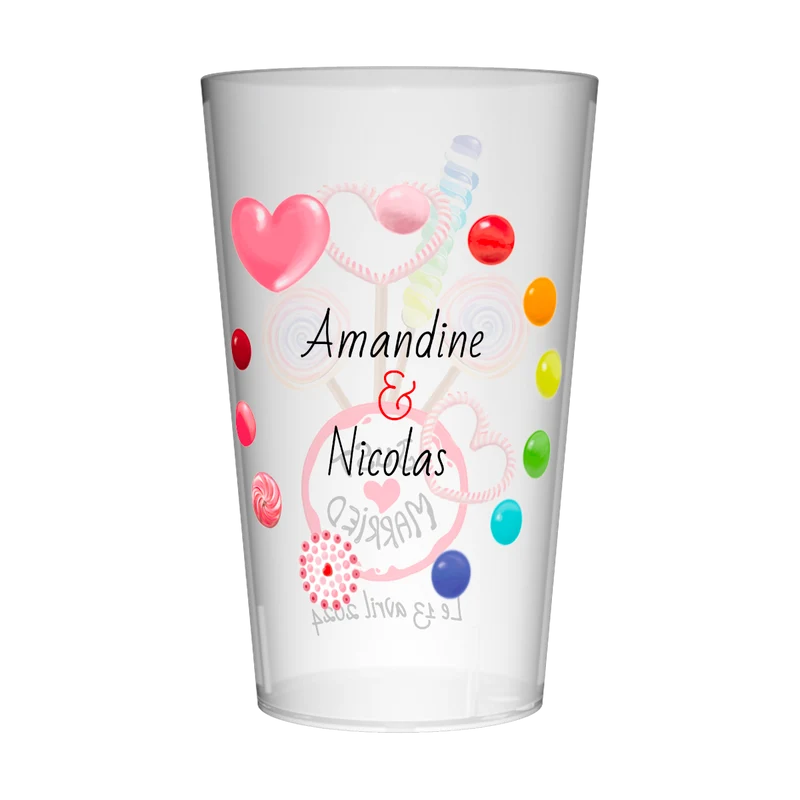 Gobelet personnalisé Mariage Candy Bar