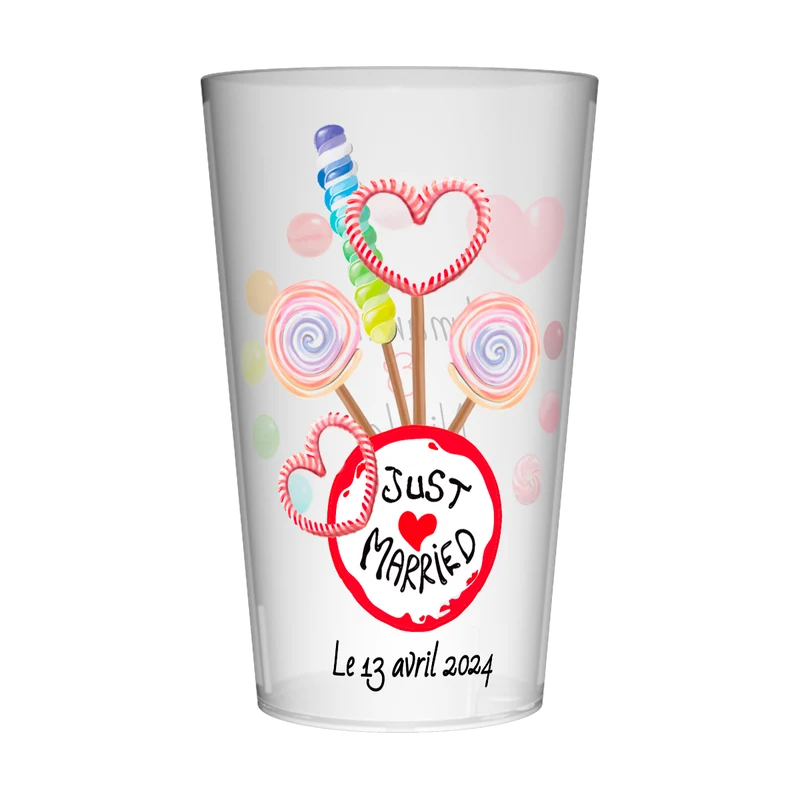 Gobelet personnalisé Mariage Candy Bar