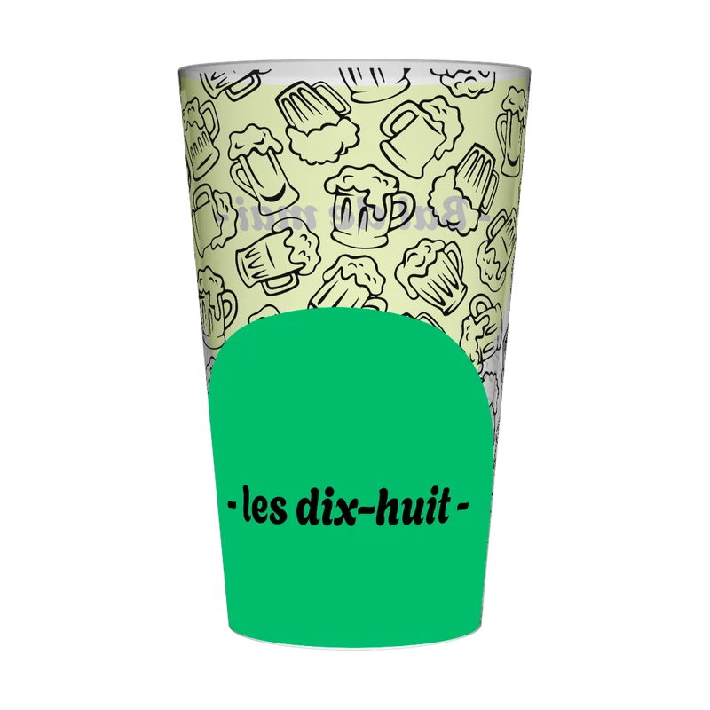 Gobelet personnalisé Conscrit Rond Vert & Bière