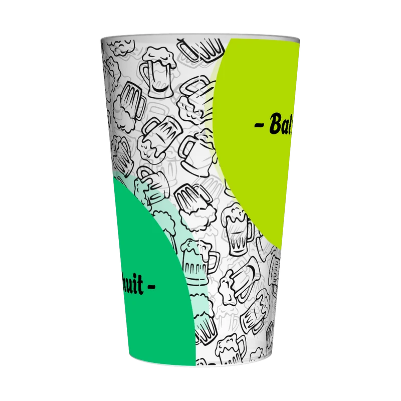 Gobelet personnalisé Conscrit Rond Vert & Bière