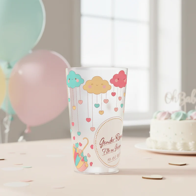 Gobelet personnalisé Gender Reveal Nuages & Etoiles