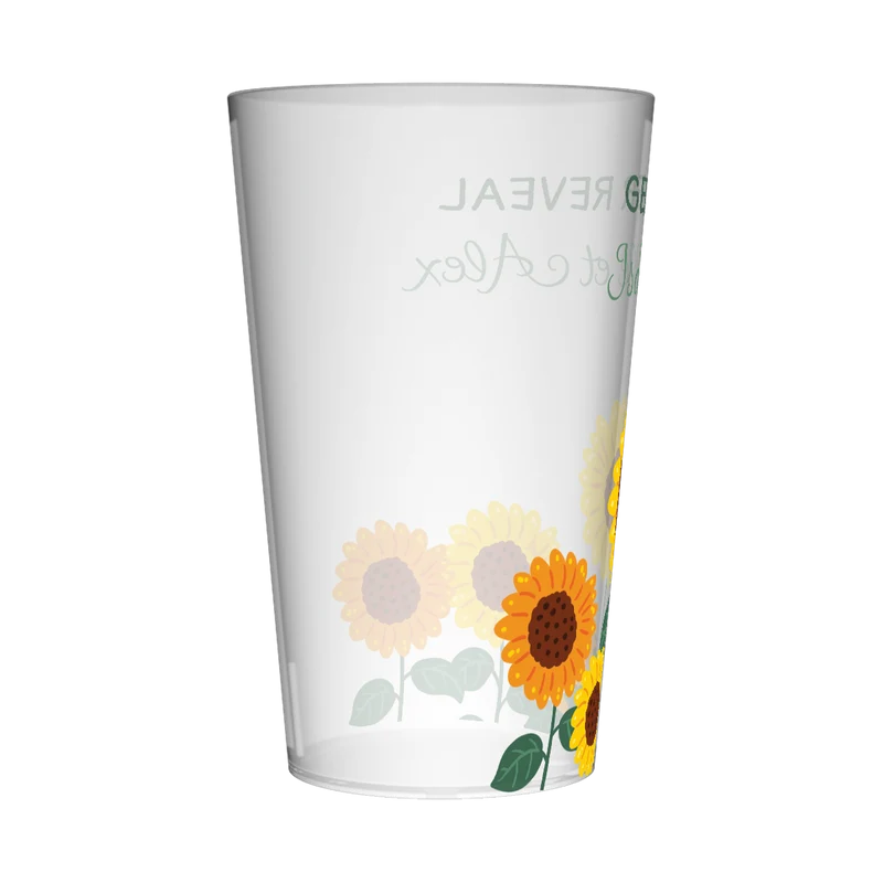 Gobelet personnalisé Gender Reveal Tournesol