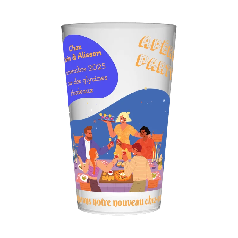 Gobelet personnalisé Crémaillère Apéro Party