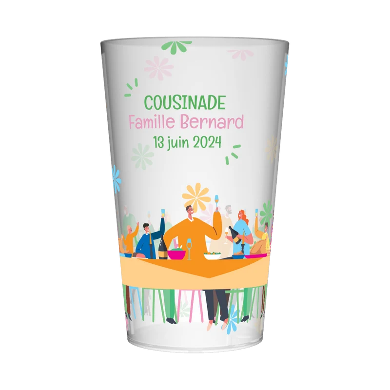 Gobelet personnalisé Cousinade A Table
