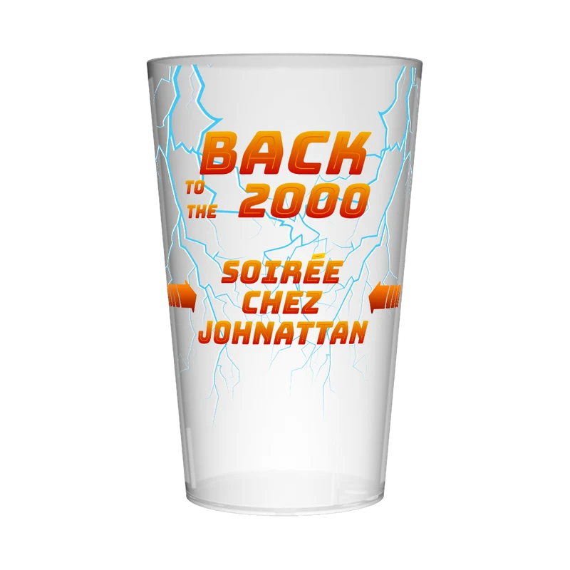 Gobelet personnalisé Soirée Back to the 2000