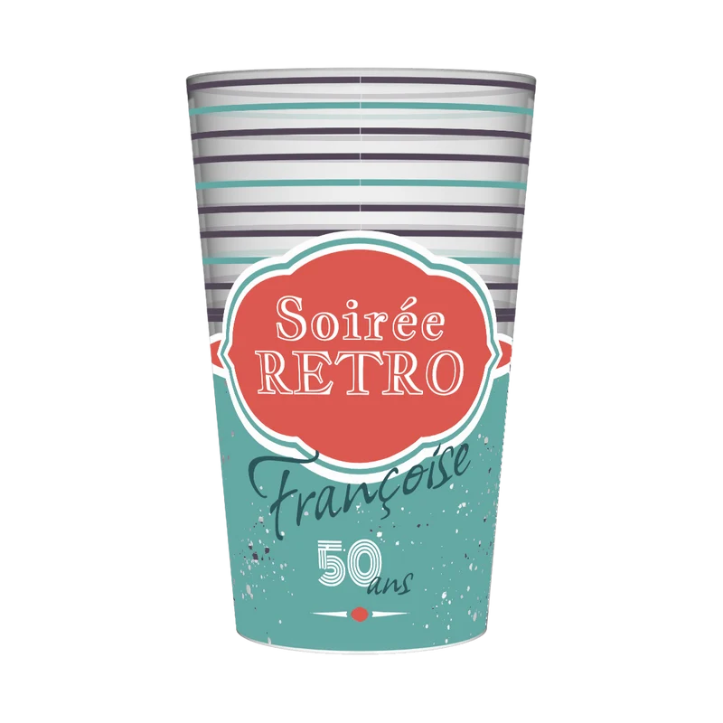 Gobelet personnalisé Soirée Retro