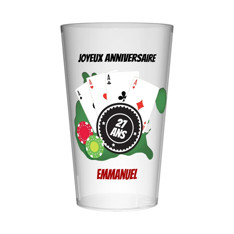 Gobelet personnalisé Poker As