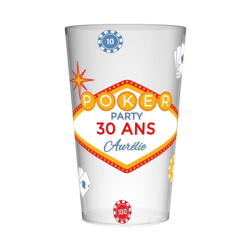Gobelet personnalisé Poker Vegas