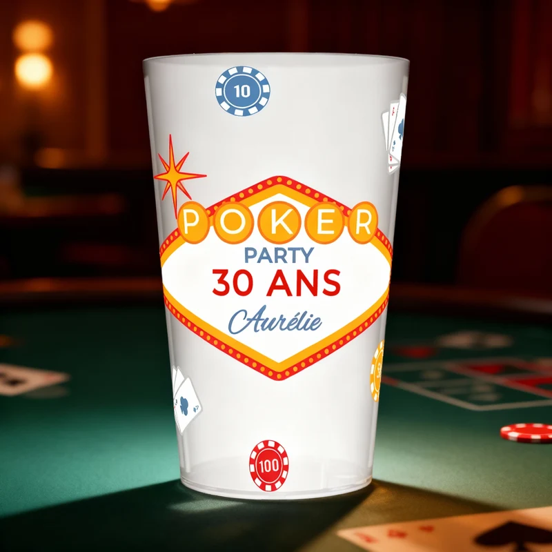 Gobelet personnalisé Poker Vegas