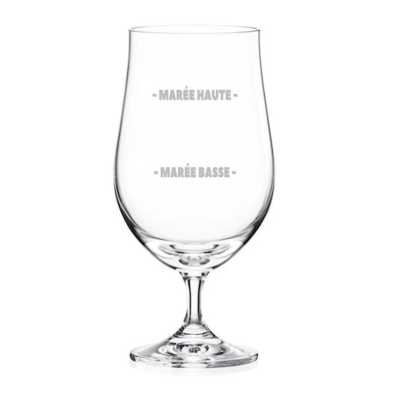 Verre à bière Marée haute Marée basse