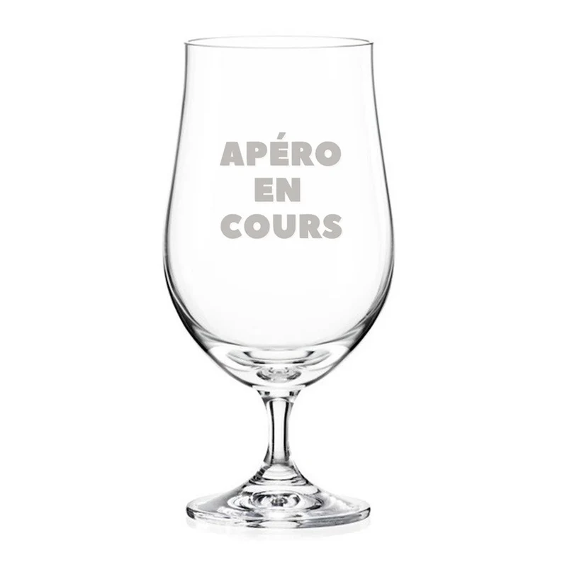 Verre à bière gravé avec texte ou logo