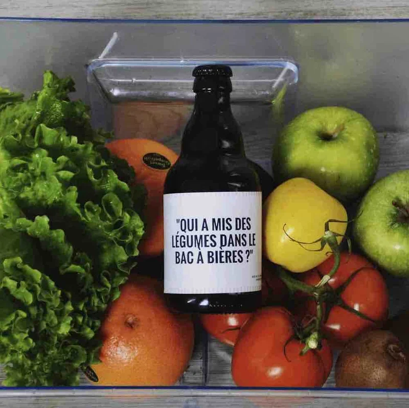Bière des légumes dans le bac à bières