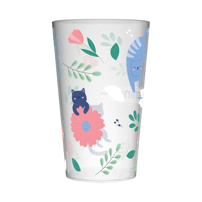 Gobelet personnalisé Enfant Floral & Chat
