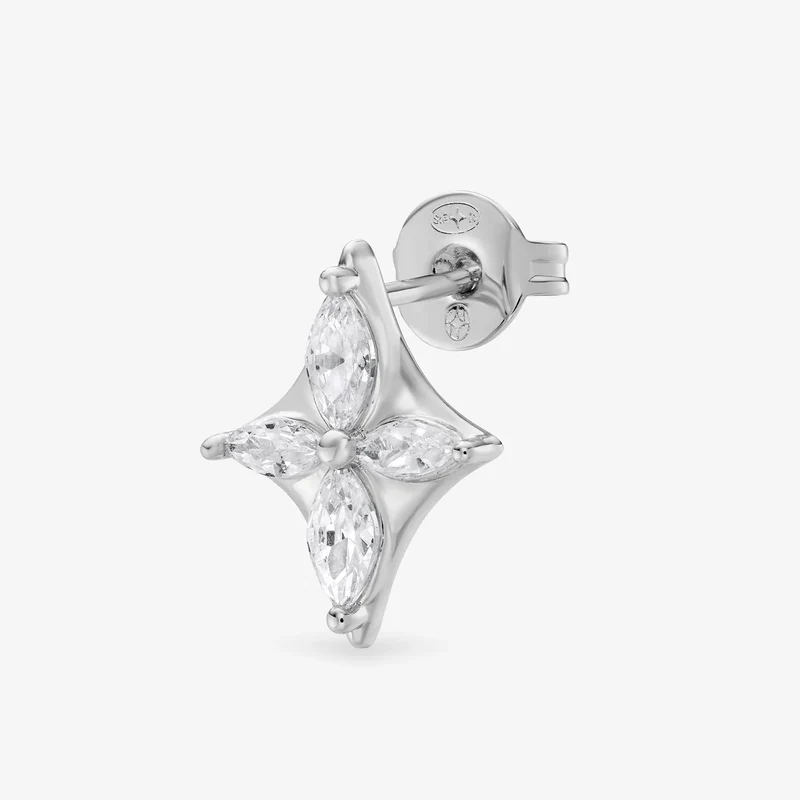 Puces Nébuleuse bijoux (unité) - Radieuse argentée