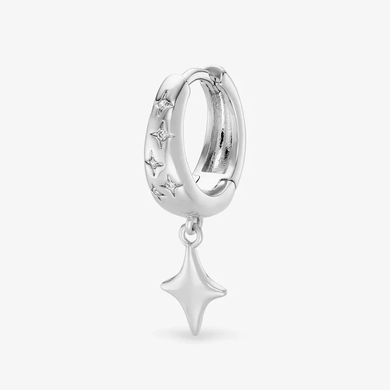 Mini créoles Nébuleuse bijoux (unité) - Envolée argentée