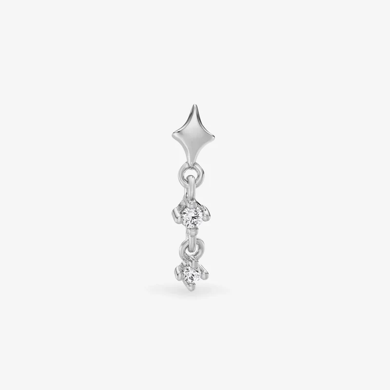 Puces Nébuleuse Bijoux (unité) | Étoilée argentée