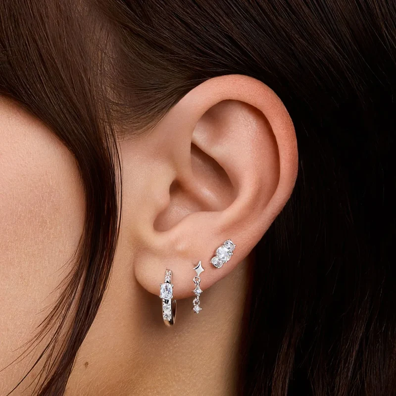Puces Nébuleuse Bijoux (unité) | Étoilée argentée
