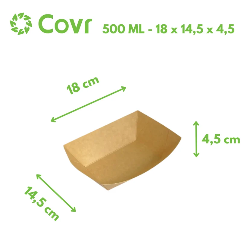 Barquettes en carton 500 ml - 16 oz