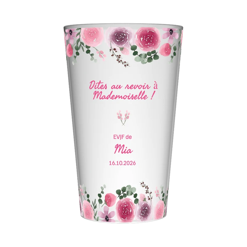 Gobelet personnalisé EVJF Roses