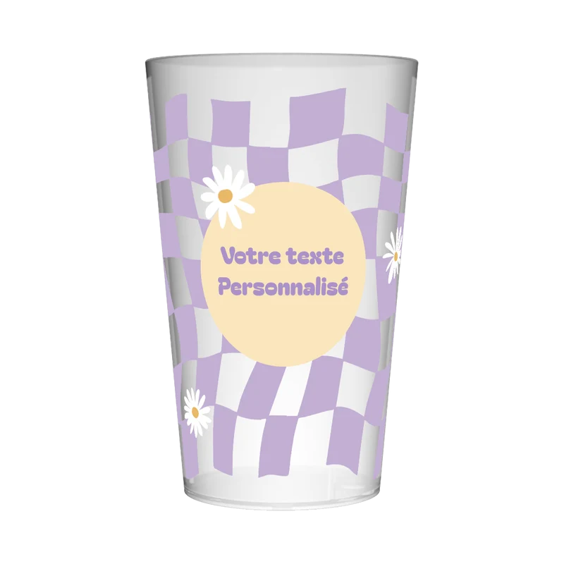 Gobelet personnalisé Tendance Carré & Marguerite