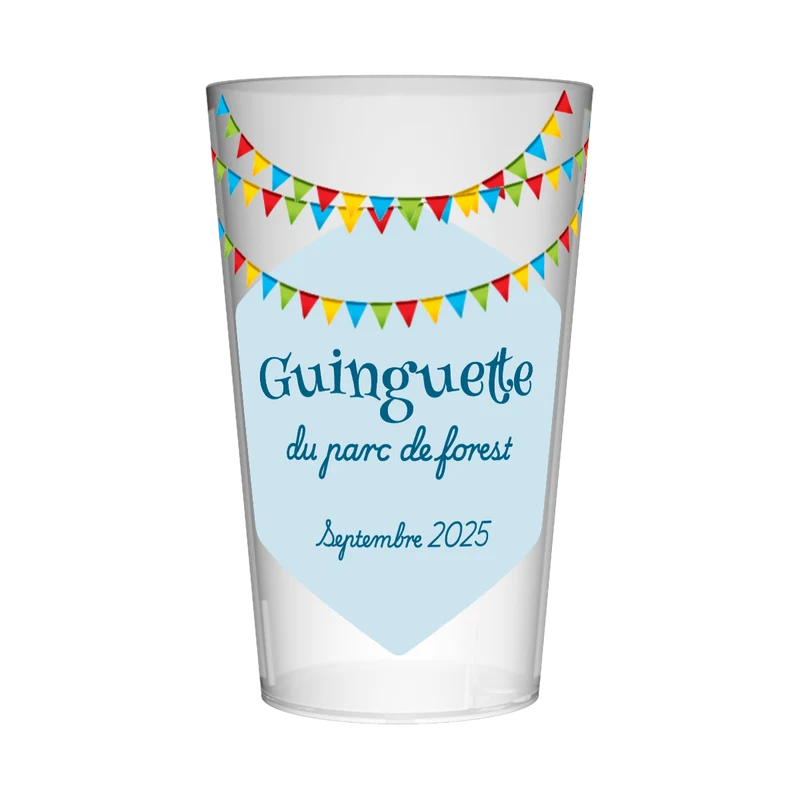Gobelet personnalisé Guinguette Multicolore