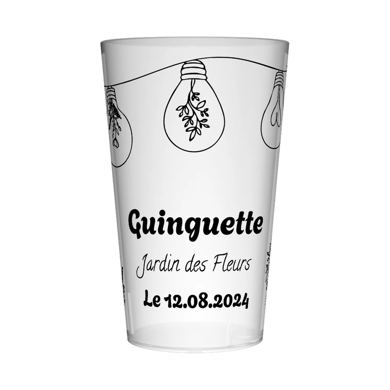Gobelet personnalisé Guinguette Guirlande Ampoule