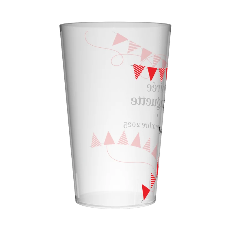 Gobelet personnalisé Guinguette Guirlande Rouge