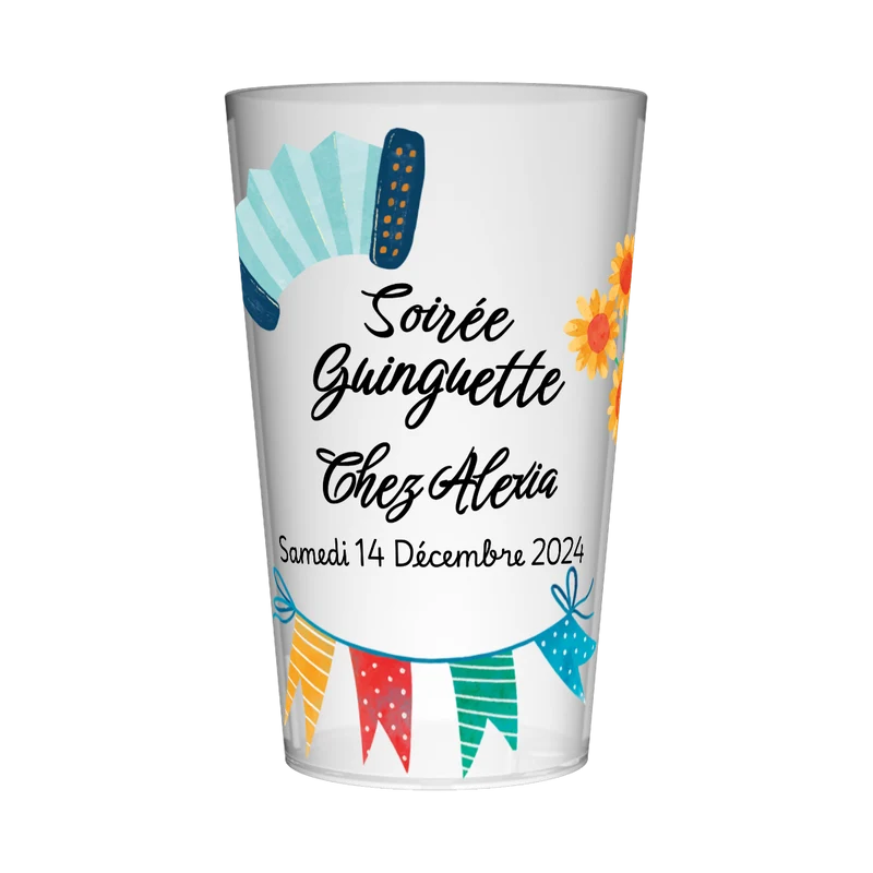 Gobelet personnalisé Guinguette Guirlande à fanions