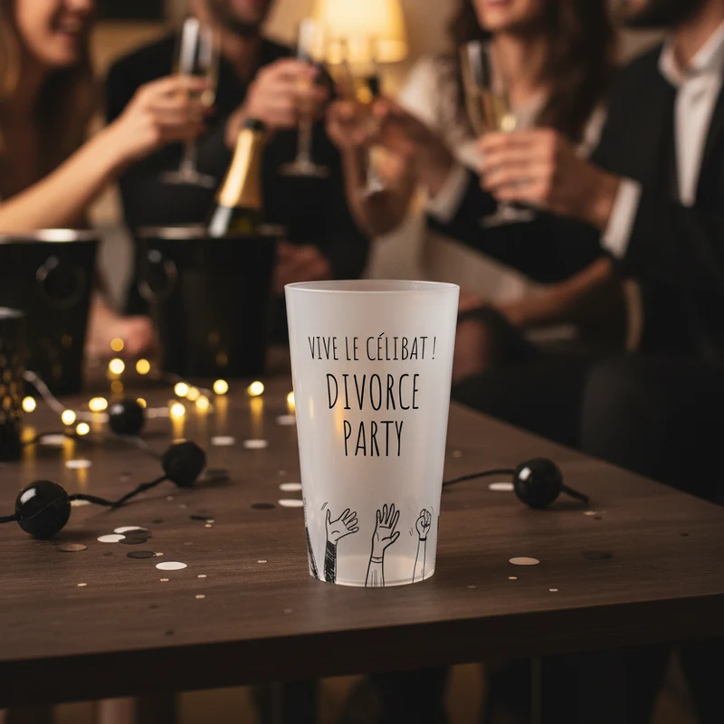 Gobelet personnalisé Divorce Party Holà