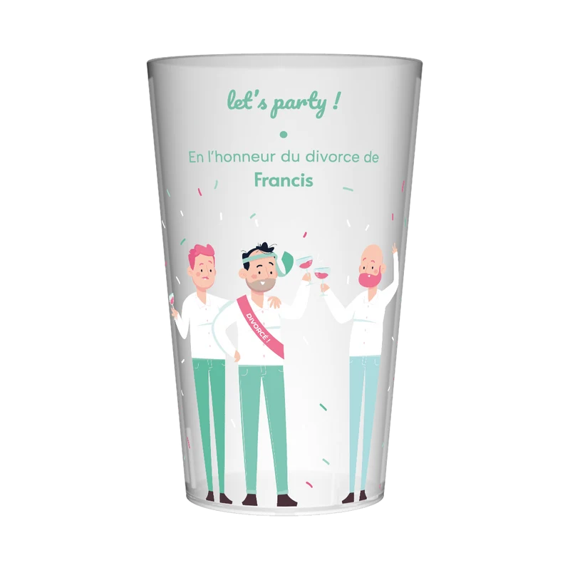 Gobelet personnalisé Divorce Party Amis