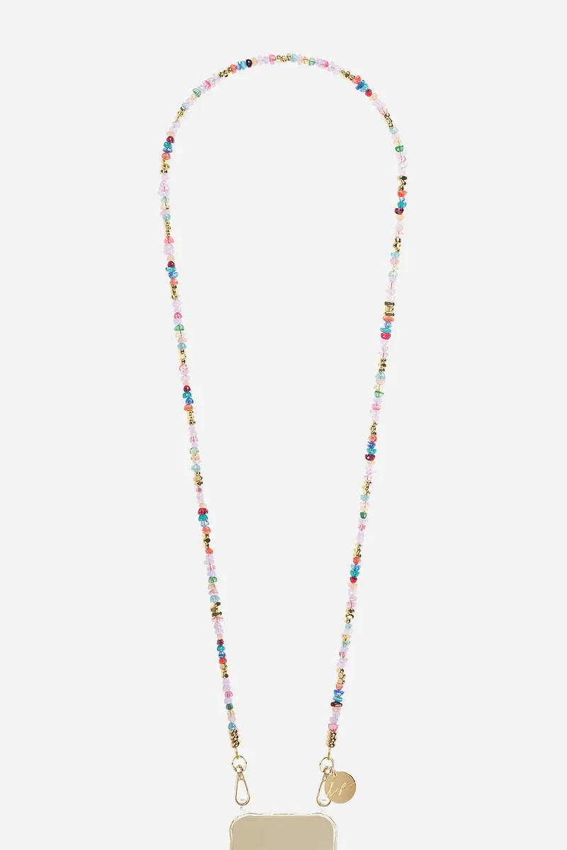 Chaine téléphone - Longue Livia multicolore 120 cm