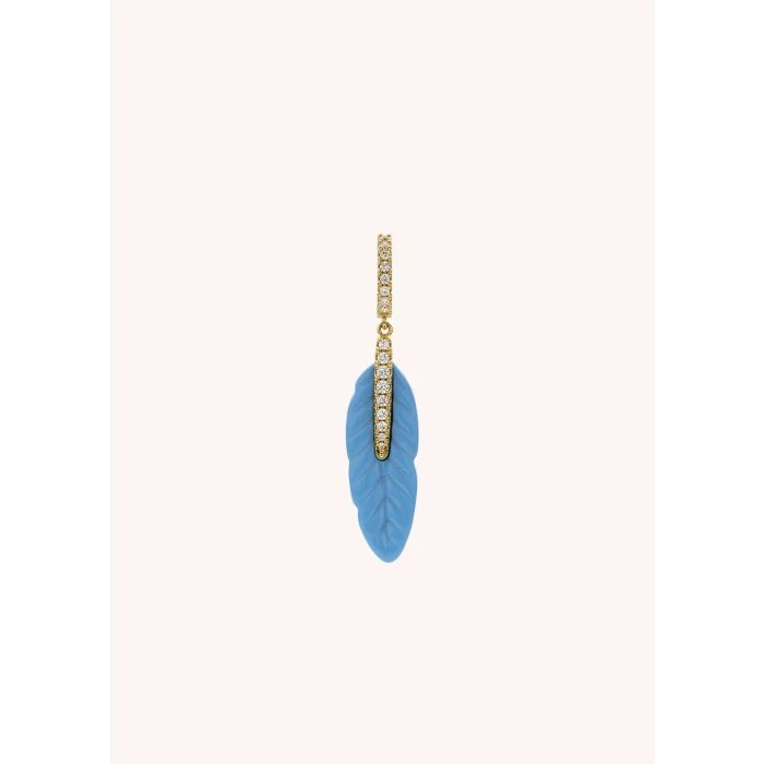 BOUCLES D'OREILLES - TURQUOISE PLUME