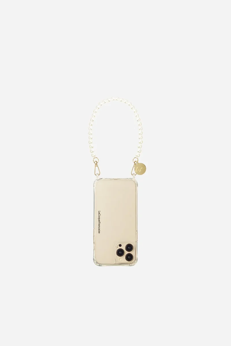 Chaine téléphone - Courte Agathe Blanc 40 cm