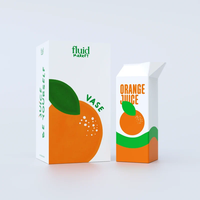 Vase Fluid market | Orange juice