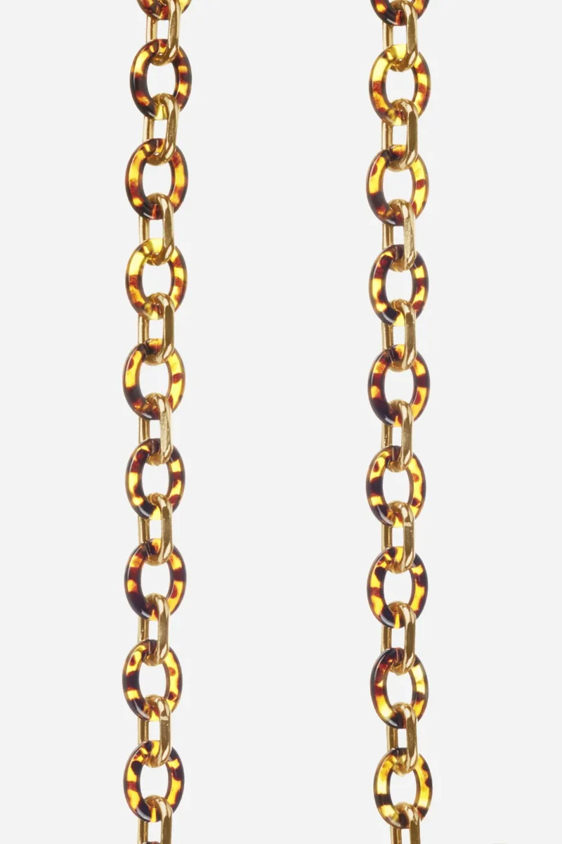 Chaine téléphone - Longue Cassy Ecaille 120 cm