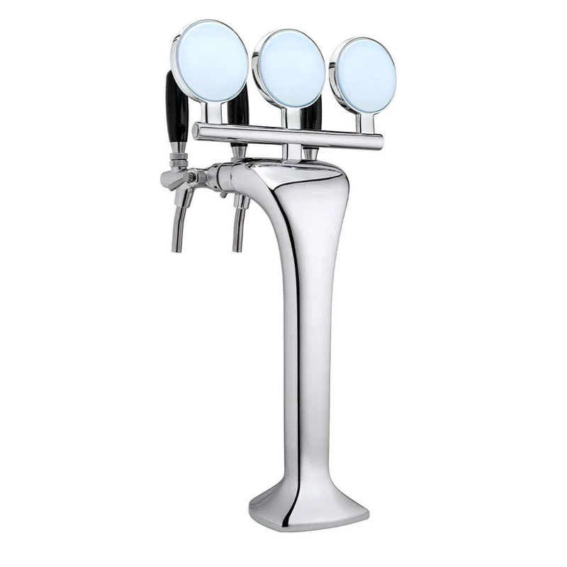 Schanksäule "Giotto Bynight" 1 bis 4-leitig, Messing verchromt