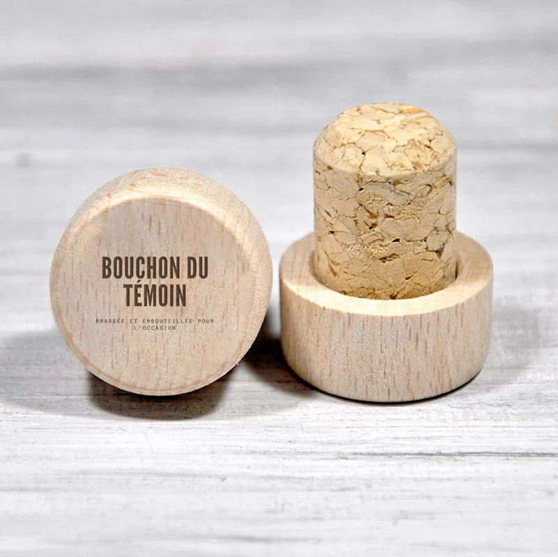 Bouchon personnalisé mariage - Du témoin