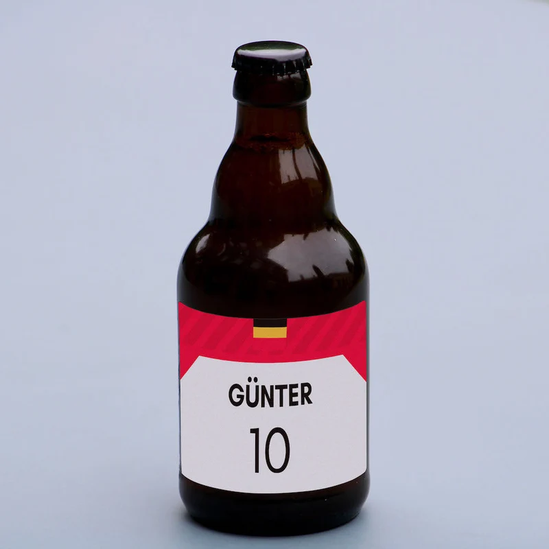 Bière maillot allemagne avec prénom personnalisé