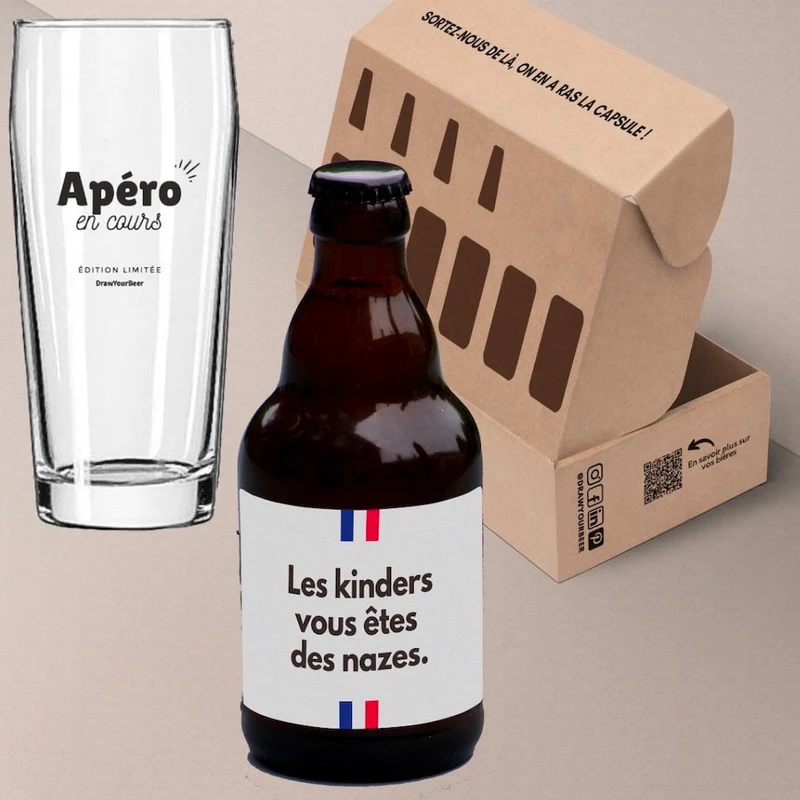 Coffret bière Les Kinders avec ou sans verre