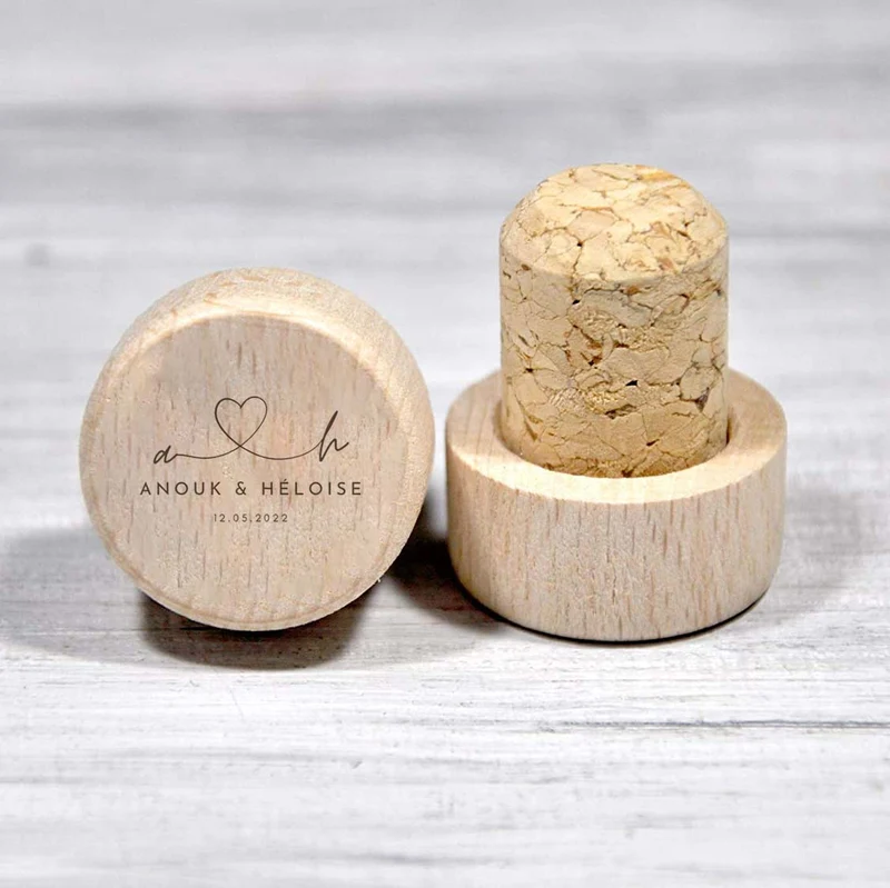 Bouchon personnalisé mariage - 100% personnalisé