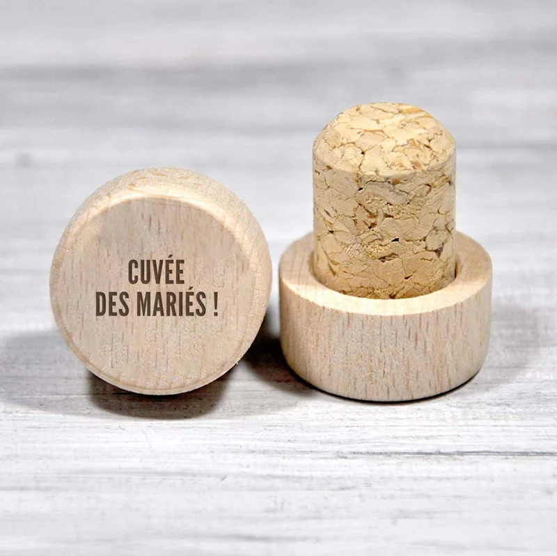 Bouchon personnalisé mariage - Cuvée des mariés