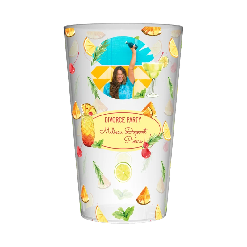 Gobelet personnalisé Divorce Party Fruité