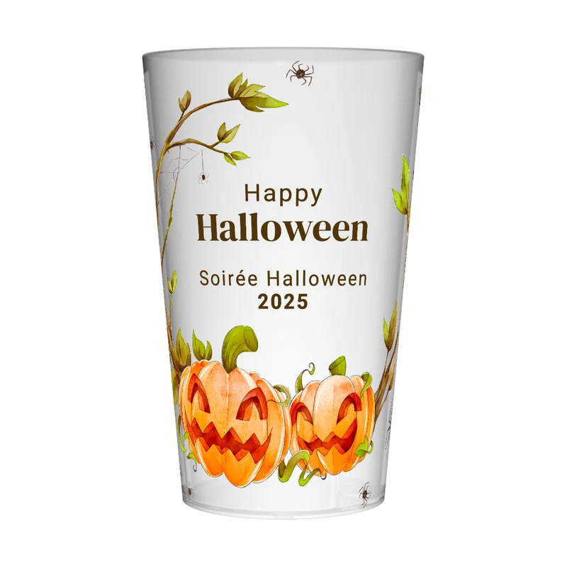 Gobelet personnalisé Halloween Araignée & Citrouille