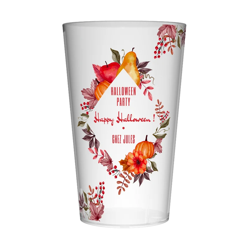 Gobelet personnalisé Halloween Feuilles