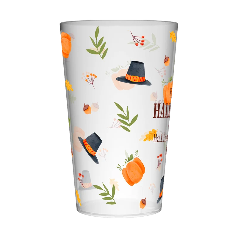 Gobelet personnalisé Halloween Chapeau & Citrouille