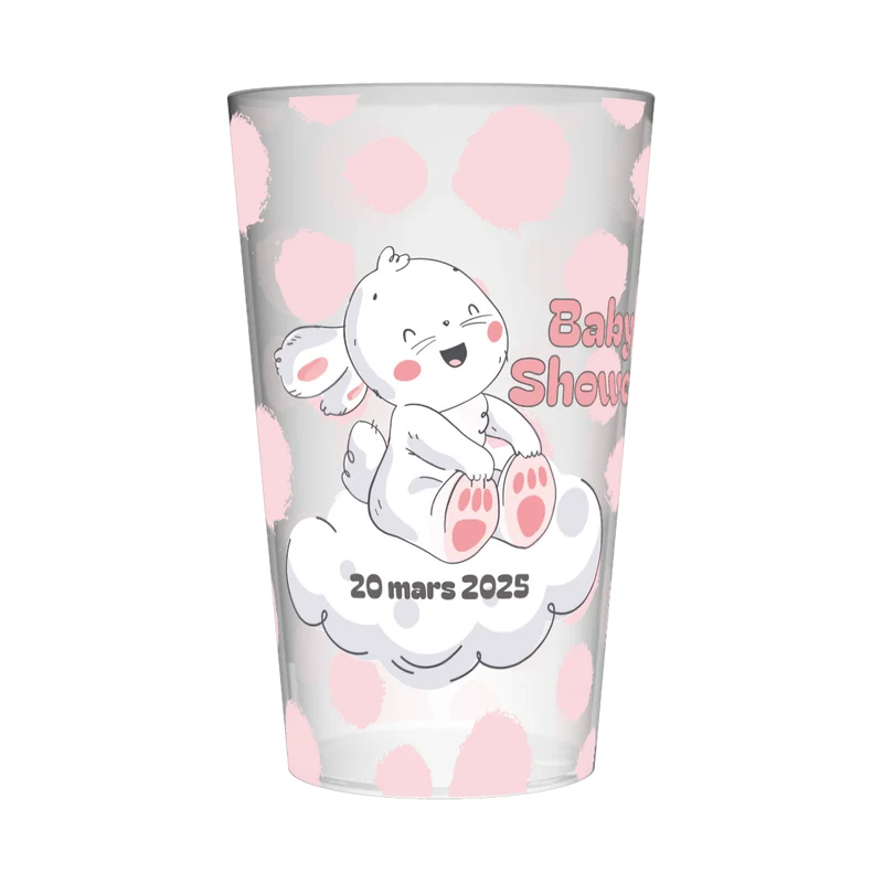 Gobelet personnalisé Baby Shower Lapin Nuage