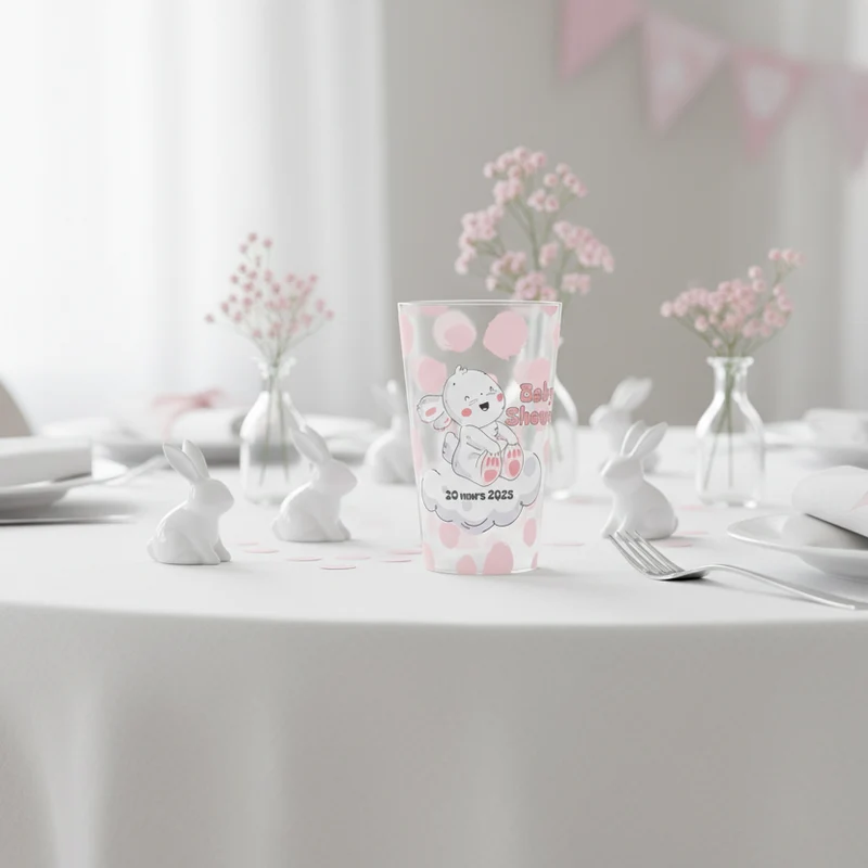 Gobelet personnalisé Baby Shower Lapin Nuage